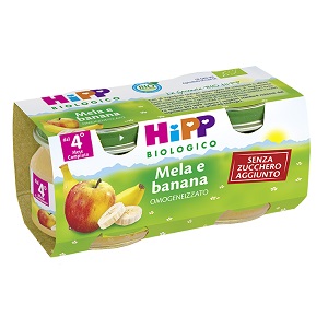 HIPP BIO FRUTTA GRATTUGGIATA MELA BANANA 4X100 G - Farmacia De Pasquale