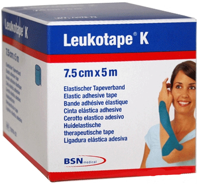BENDA ADESIVA LEUKOTAPE K PER TAPING FISIOTERAPICO LARGHEZZA 7,5 CM LUNGHEZZA 5 M COLOR ROSSO IN ROTOLO - Farmacia De Pasquale