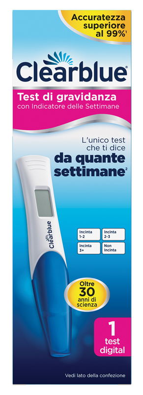 TEST DI GRAVIDANZA CLEARBLUE CON INDICATORE DELLE SETTIMANE 1 PEZZO - Farmacia De Pasquale
