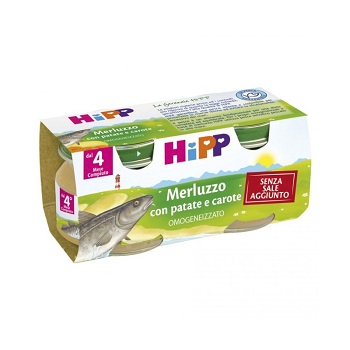 HIPP OMOGENEIZZATO MERLUZZO CAROTE PATATE 2X80 G - Farmacia De Pasquale