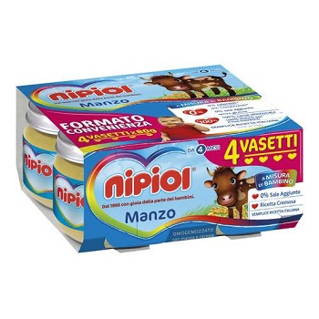 NIPIOL OMOGENEIZZATO MANZO 4 X 80 G - Farmacia De Pasquale