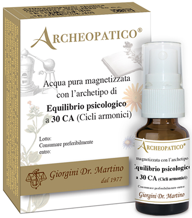 ARCHEOPATICO ACQUA PURA MAGNETIZZATA CON ARCHETIPO EQUILIBRIO PSICOLOGICO A 30 CICLI ARMONICI 10 ML - Farmacia De Pasquale