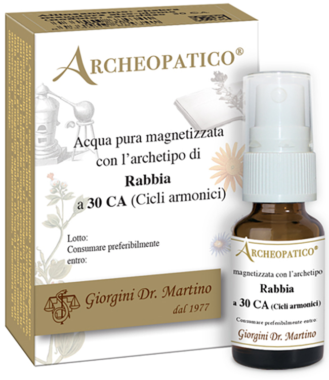 ARCHEOPATICO ACQUA PURA MAGNETIZZATA CON ARCHETIPO RABBIA A 30 CICLI ARMONICI 10 ML - Farmacia De Pasquale