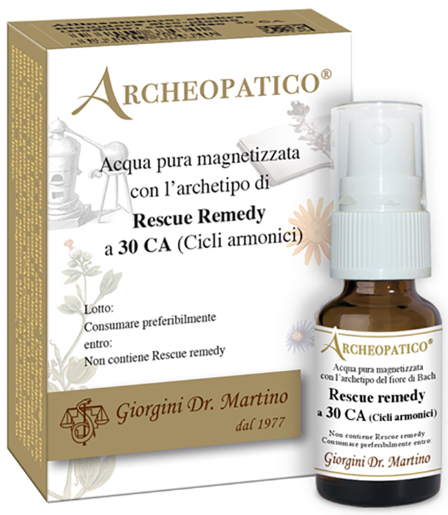 ARCHEOPATICO ACQUA PURA MAGNETIZZATA CON ARCHETIPO RESCUE REMEDY A 30 CICLI ARMONICI 10 ML - Farmacia De Pasquale