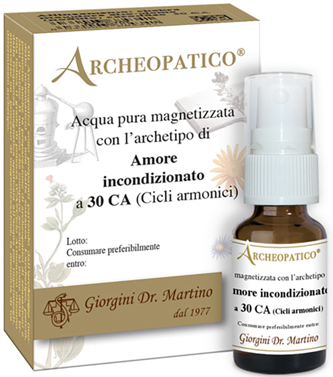 ARCHEOPATICO ACQUA PURA MAGNETIZZATA CON ARCHETIPO AMORE INCONDIZIONATO A 30 CICLI ARMONICI 10 ML - Farmacia De Pasquale