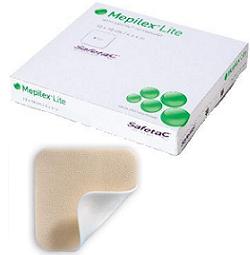SCHIUMA DI POLIURETANO ASSORBENTE SOTTILE CON STRATO DI CONTATTO IN SILICONE MORBIDO MEPILEX LITE 15X15 5 PEZZI - Farmacia De Pasquale