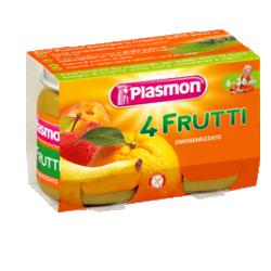 PLASMON OMOGENEIZZATO 4 FRUTTI 6 X 104 G - Farmacia De Pasquale