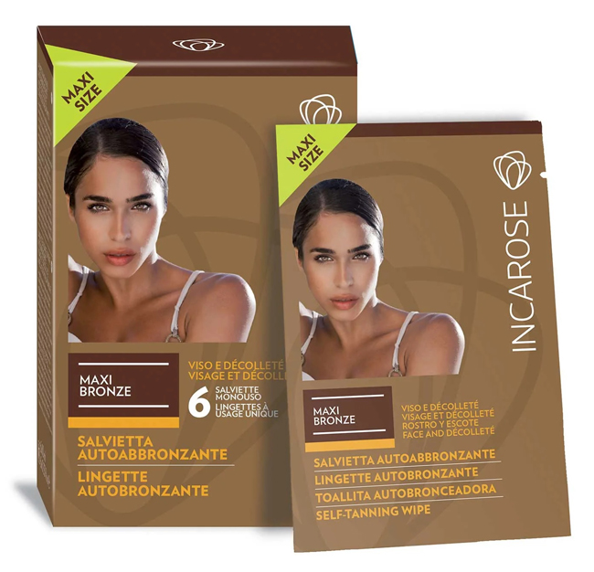 INCAROSE MAXI BRONZE 6 SALVIETTE VEG* - Farmacia De Pasquale