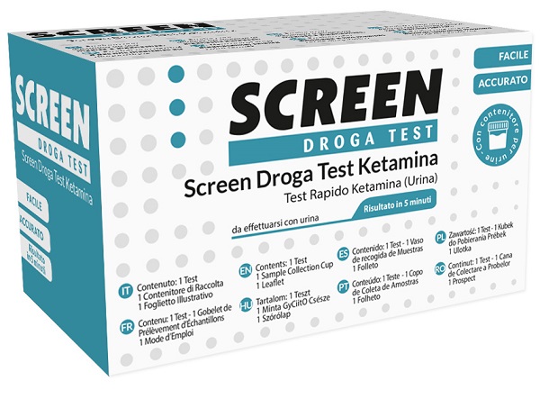 SCREEN DROGA TEST KETAMINA TEST ANTIDROGA CON CONTENITORE URINA - Farmacia De Pasquale