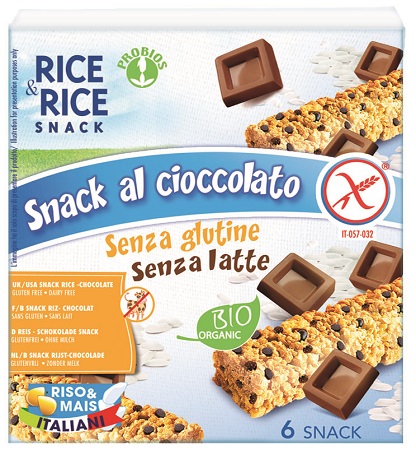 RICE&RICE SNACK DI RISO AL CIOCCOLATO 6 X 21 G SENZA LIEVITO - Farmacia De Pasquale