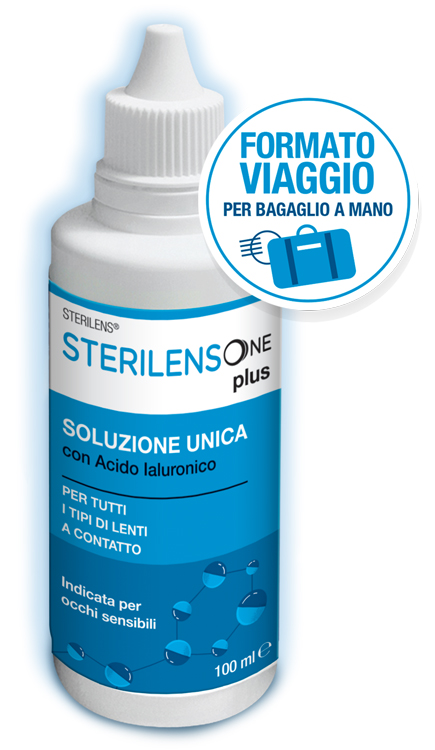 SOLUZIONE UNICA STERILENS ONE PLUS CON ACIDO IALURONICO 100 ML - Farmacia De Pasquale