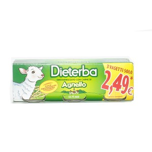 DIETERBA OMOGENEIZZATO AGNELLO 3 PEZZI 80 G - Farmacia De Pasquale