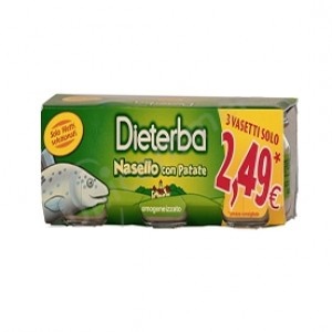 DIETERBA OMOGENEIZZATO NASELLO 3 PEZZI 80 G - Farmacia De Pasquale