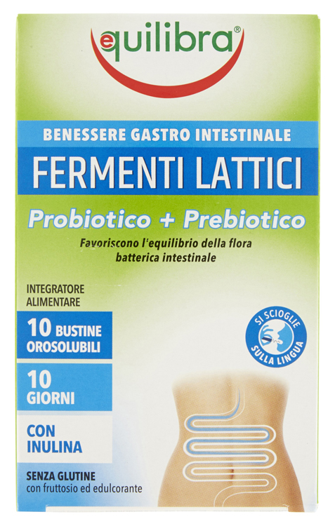 FERMENTI LATTICI PROBIOTICO + PREBIOTICO 10 BUSTINE OROSOLUBILI - Farmacia De Pasquale
