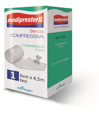 BENDA MEDIPRESTERIL COMPRESSIONE FORTE M4,5X6CM TESI - Farmacia De Pasquale