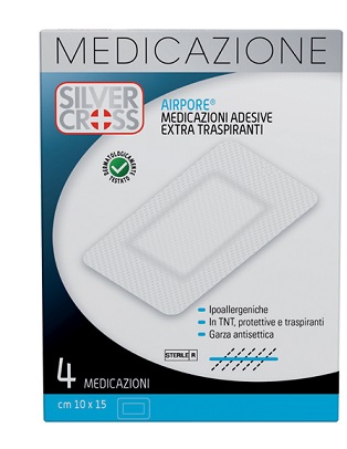 SILVER CROSS AIRPORE MEDICAZIONE 10X15 CM 4 PEZZI - Farmacia De Pasquale