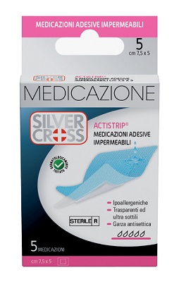 SILVER CROSS ACTISTRIP MEDICAZIONE ADESIVA 7,5X5 CM 5 PEZZI - Farmacia De Pasquale