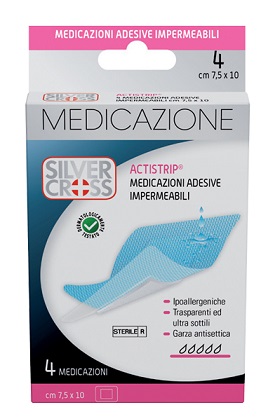 SILVER CROSS ACTISTRIP MEDICAZIONE ADESIVA 7,5X10 CM 4 PEZZI - Farmacia De Pasquale