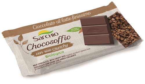 CHOCOSOFFIO BARRETTA CIOCCOLATO LATTE FINISSIMO E RISO CROCCANTE 25 G - Farmacia De Pasquale