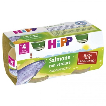 HIPP OMOGENEIZZATO SALMONE CON VERDURE 2X80 G - Farmacia De Pasquale