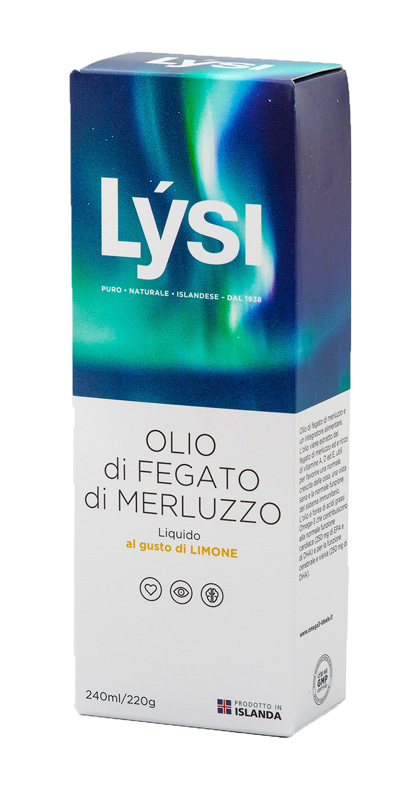 LYSI OLIO FEGATO MERLUZZO LIMONE 240 ML - Farmacia De Pasquale