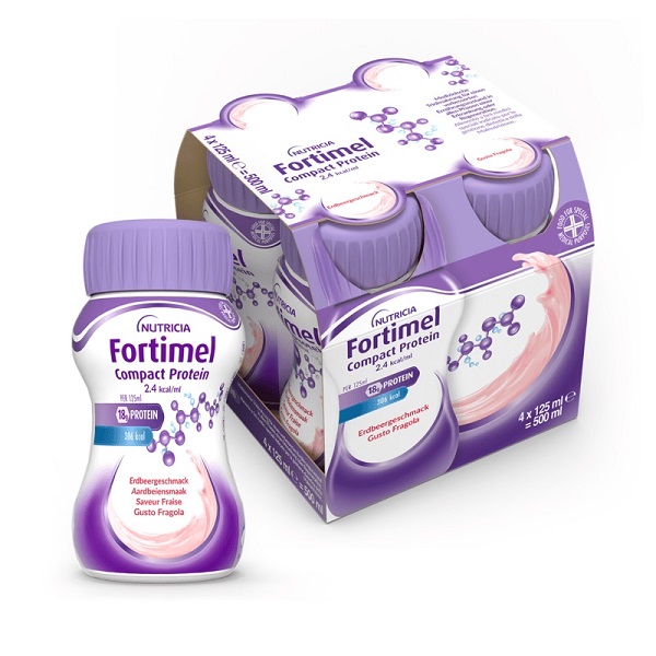 FORTIMEL COMPACT PROTEIN FRAGOLA 4 BOTTIGLIE 125 ML - Farmacia De Pasquale