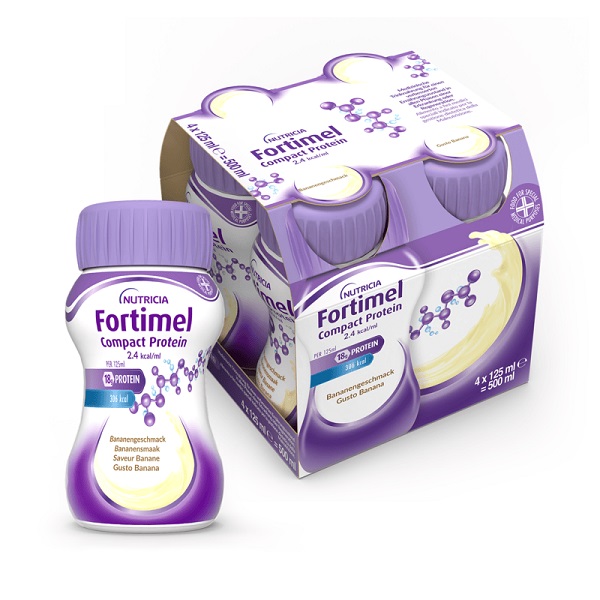 FORTIMEL COMPACT PROTEIN BANANA 4 BOTTIGLIE 125 ML - Farmacia De Pasquale