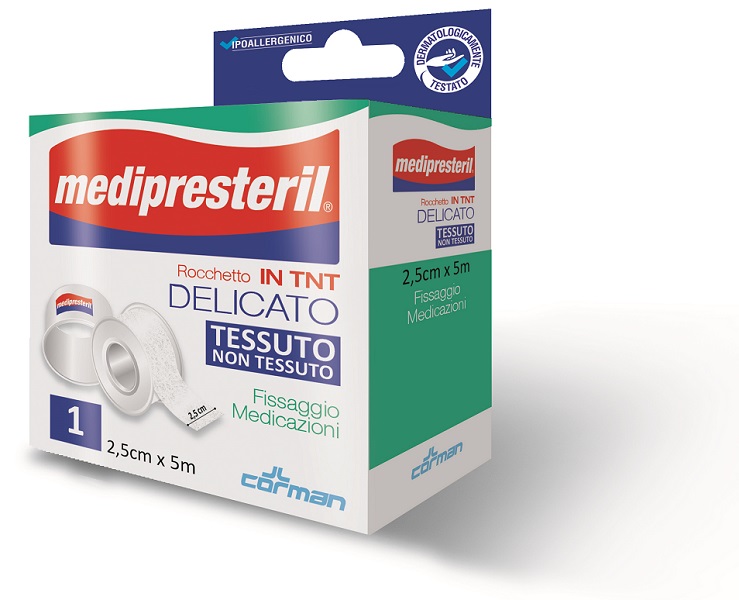 CEROTTO IN ROCCHETTO TESSUTO NON TESSUTO MEDIPRESTERIL 5X250CM - Farmacia De Pasquale