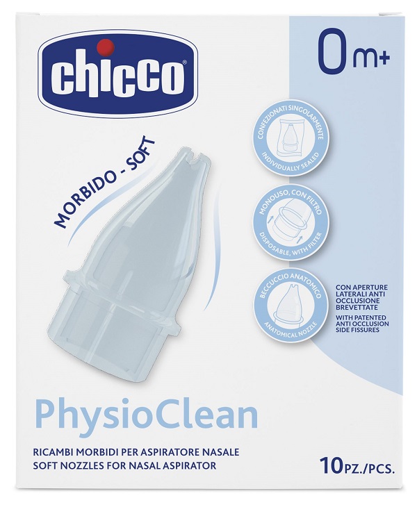 RICAMBI MORBIDI PER ASPIRATORE NASALE CHICCO PHYSIOCLEAN - Farmacia De Pasquale