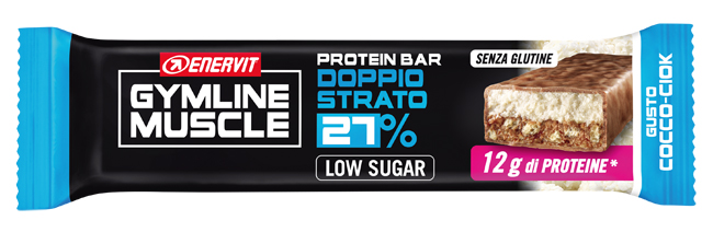 ENERVIT GYMLINE MUSCLE PROTEIN BAR 27% DOPPIO STRATO COCCO-CIOK 1 PEZZO - Farmacia De Pasquale