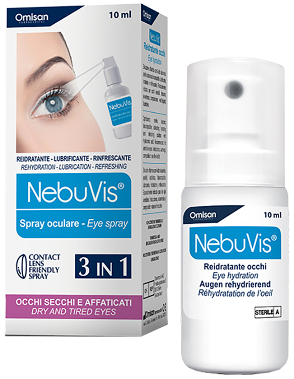NEBUVIS REIDRATANTE OCCHI SPRAY 10 ML 1 PEZZO - Farmacia De Pasquale