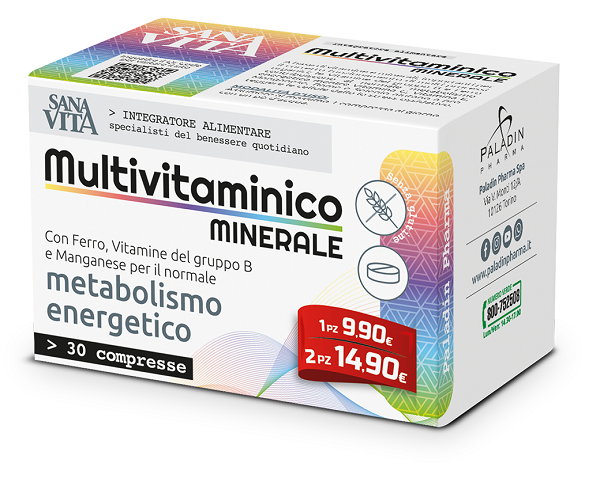 SANAVITA MULTIVITAMINICO MINERALE 30 COMPRESSE - Farmacia De Pasquale
