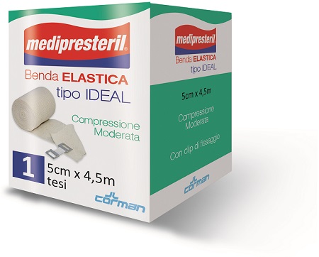 BENDA ELASTICA MEDIPRESTERIL IDEAL COMPRESSIONE MODERATA M4,5X5CM TESI - Farmacia De Pasquale