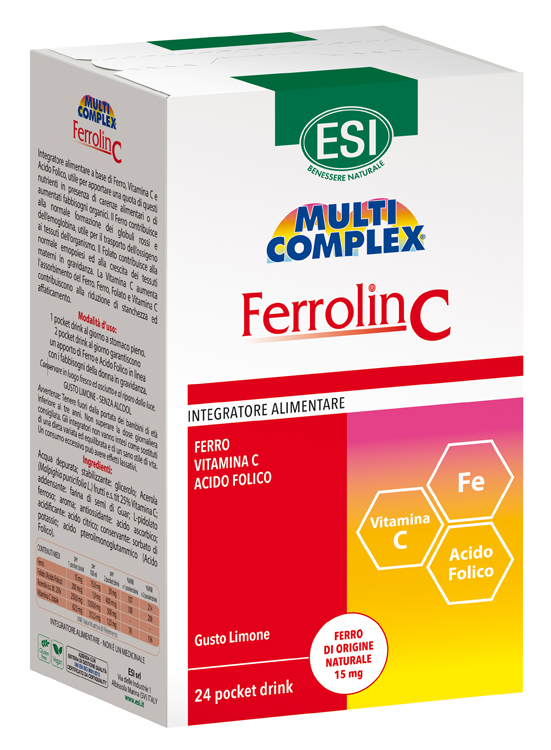 ESI FERROLIN C POCKET DRINK 24 BUSTINE - Farmacia De Pasquale