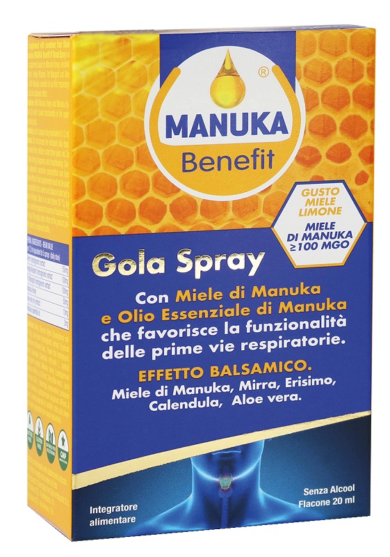 MANUKA BENEFIT GOLA SPRAY 20 ML - Farmacia De Pasquale