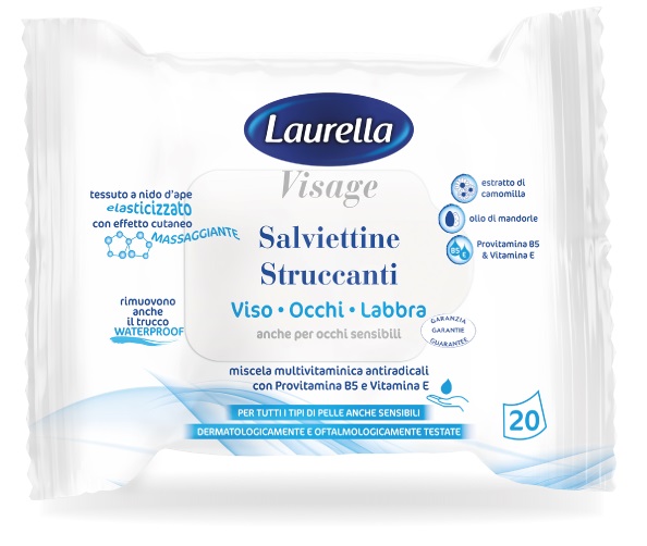 LAURELLA VISAGE SALVIETTINA STRUCCANTE 20 PEZZI - Farmacia De Pasquale