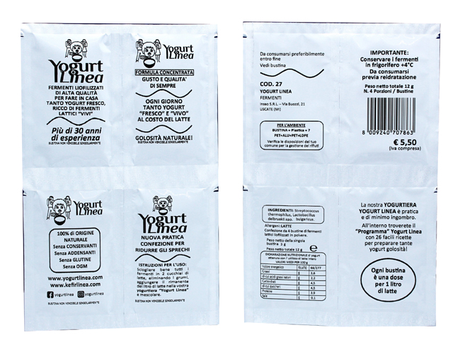 YOGURT LINEA FERMENTI LIOFILIZZATI 4 BUSTINE DA 6,5 G - Farmacia De Pasquale