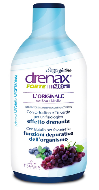 DRENAX FORTE L'ORIGINALE CON UVA E MIRTILLO 500 ML - Farmacia De Pasquale