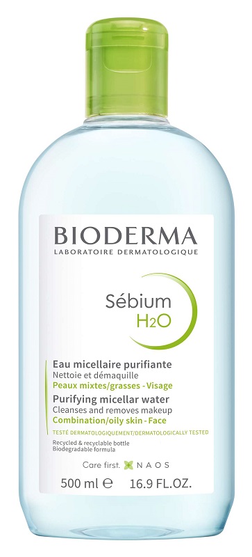 SEBIUM H2O ACQUA MICELLARE DETERGENTE PURIFICANTE 500 ML - Farmacia De Pasquale