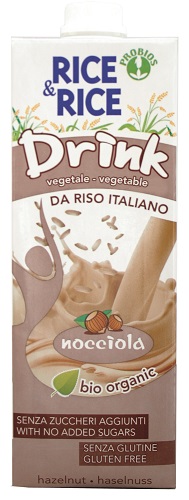 RICE&RICE BEVANDA DI RISO ALLA NOCCIOLA 1 LITRO - Farmacia De Pasquale