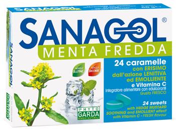 SANAGOL MENTA FREDDA 24 CARAMELLE - Farmacia De Pasquale