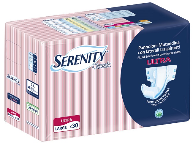PANNOLONE A MUTANDINA SERENITY CLASSIC ULTRA ALOE LARGE 30 PEZZI - Farmacia De Pasquale