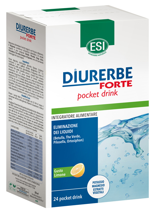 ESI DIURERBE FORTE POCKET DRINK LIMONE 24 X 20 ML - Farmacia De Pasquale