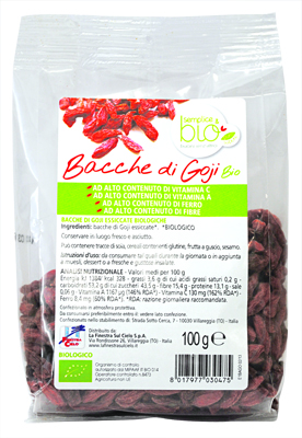 FSC SEMPLICE&BIO BACCHE DI GOJI BIO AD ALTO CONTENUTO DI FIBRA 100 G - Farmacia De Pasquale