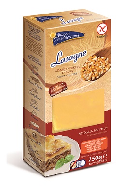 PIACERI MEDITERRANEI PASTA FARINA MAIS LASAGNE 250 G - Farmacia De Pasquale