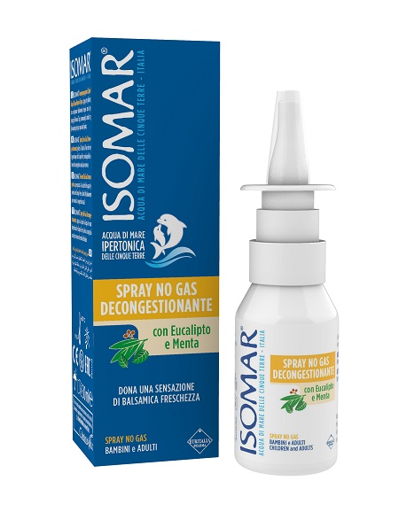 ISOMAR SOLUZIONE ACQUA MARE NASO IPERTONICA NASO SPRAY DECONGESTIONANTE 30 ML - Farmacia De Pasquale