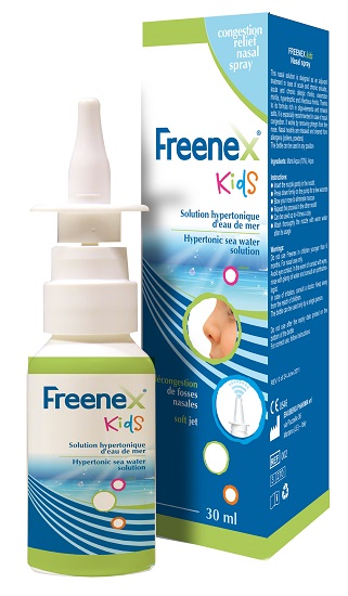 FREENEX IPERTONICO KIDS SPRAY NASALE CON ACQUA DI MARE 30 ML - Farmacia De Pasquale