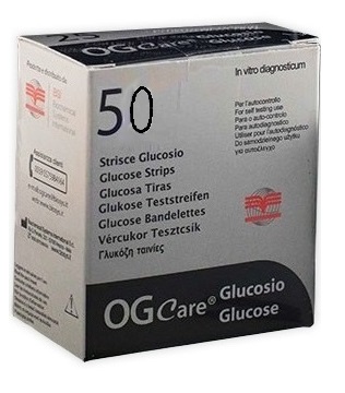 STRISCE MISURAZIONE GLICEMIA OGCARE 50 PEZZI - Farmacia De Pasquale