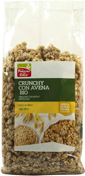 FSC CRUNCHY CON AVENA BIO AD ALTO CONTENUTO DI FIBRE CON OLIO DI GIRASOLE SENZA OLIO DI PALMA 375 G - Farmacia De Pasquale