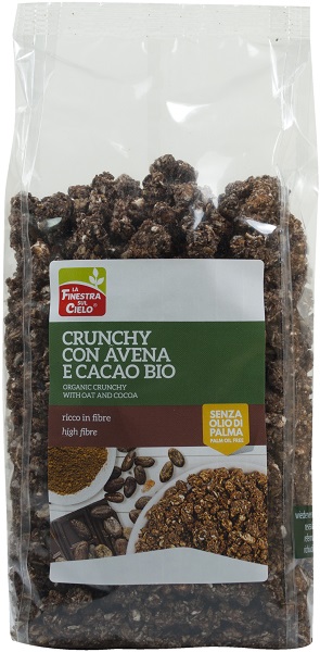 FSC CRUNCHY CON AVENA E CACAO BIO AD ALTO CONTENUTO DI FIBRE CON OLIO DI GIRASOLE SENZA OLIO DI PALMA 375 G - Farmacia De Pasquale